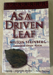 As a Driven Leaf by Milton Steinberg (1996, Trade Paperback)