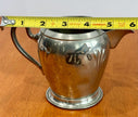 Antique Royal Solid Pewter Creamer and Sugar Bowl Set circa 1900-1915