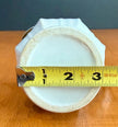 Vintage White Porcelain Creamer Pitcher Gold Gilt Trim Fluted Ribbed Design