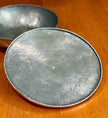 Vintage Buenilum Handwrought Hammered Aluminum Trinket Dish with Bakelite Flower