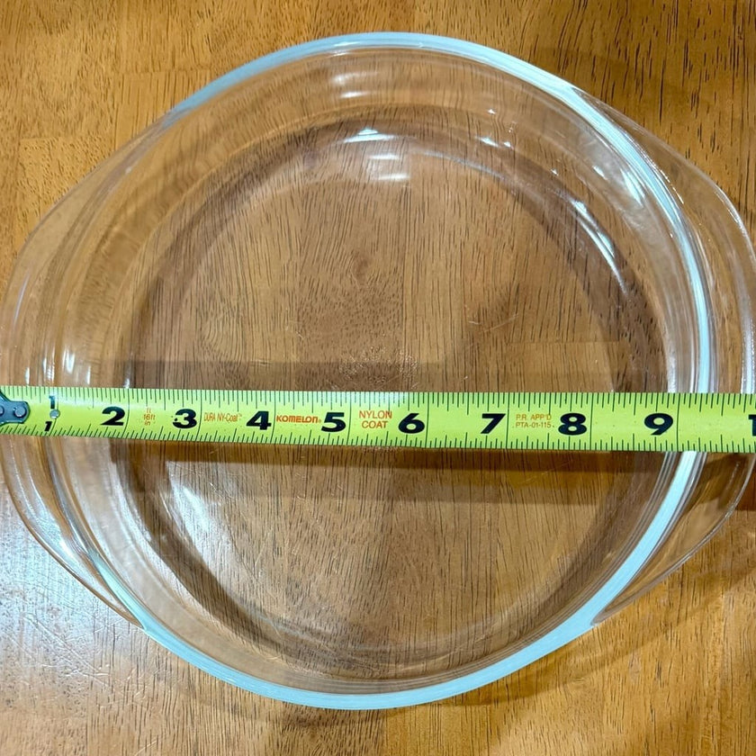 Vintage Pyrex 221 8 1/4 Inch Round Clear Glass Baking Dish Ovenware Set of 2