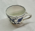 Vintage Blue Danube Tea Cup Translucent Porcelain Blue Onion Pattern Japan 1950s