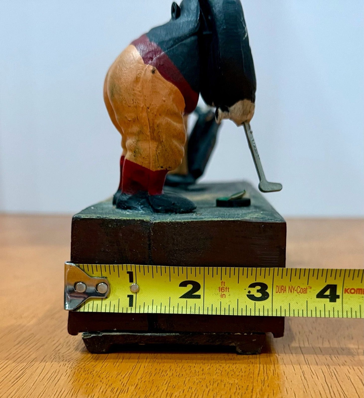Vintage Cast Iron Birdie-Putt Mechanical Golf Coin Bank