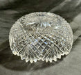 American Brilliant Period Cut Glass Finger Bowl Strawberry & Fans Pattern Rare!
