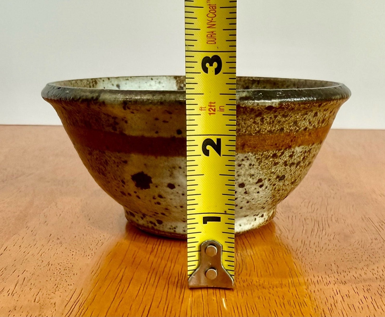 Vintage Signed Japanese Studio Pottery Chawan Tea Ceremony Bowl 5.25” Earthtones