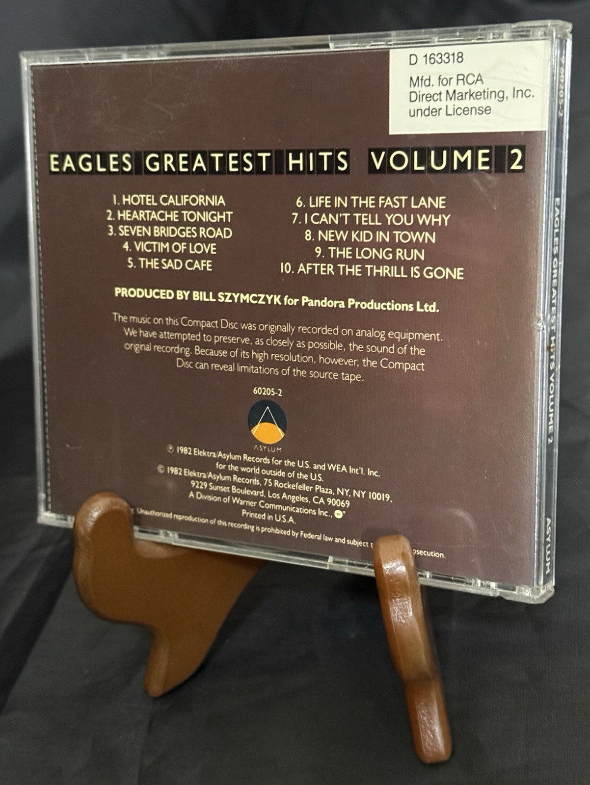 Eagles Greatest Hits Volume 2 CD 1982