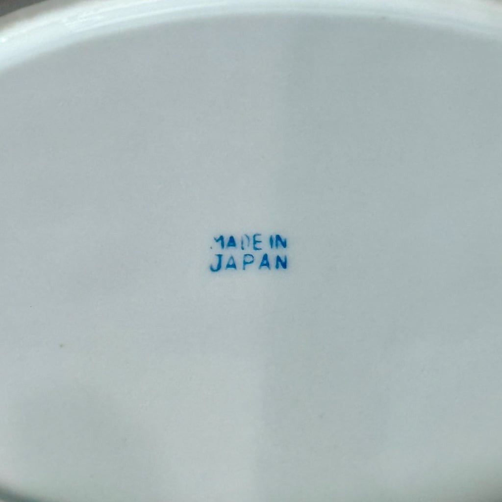 Vintage Moss Rose Fine China Oval Serving Veggie Bowl Made in Japan