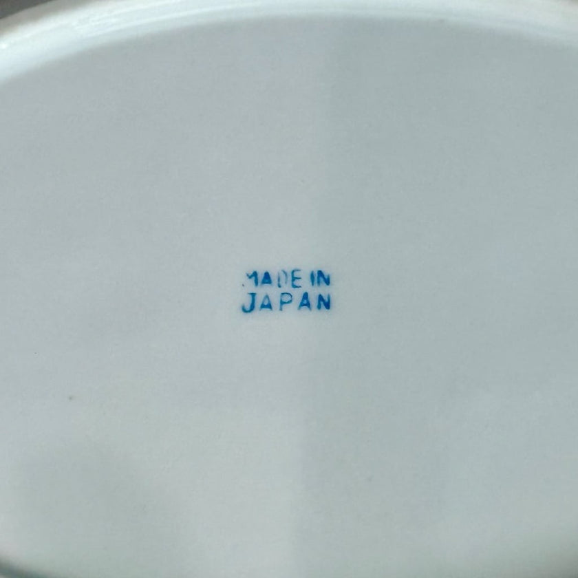 Vintage Moss Rose Fine China Oval Serving Veggie Bowl Made in Japan