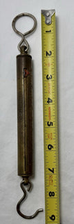 Antique Chatillon Brass Hanging Scale 4 Lb Capacity Fish Produce Spring Scale