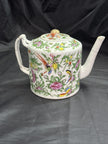 Antique Chinese Porcelain Teapot with Lid Cantonese Famile Rose 19th Century