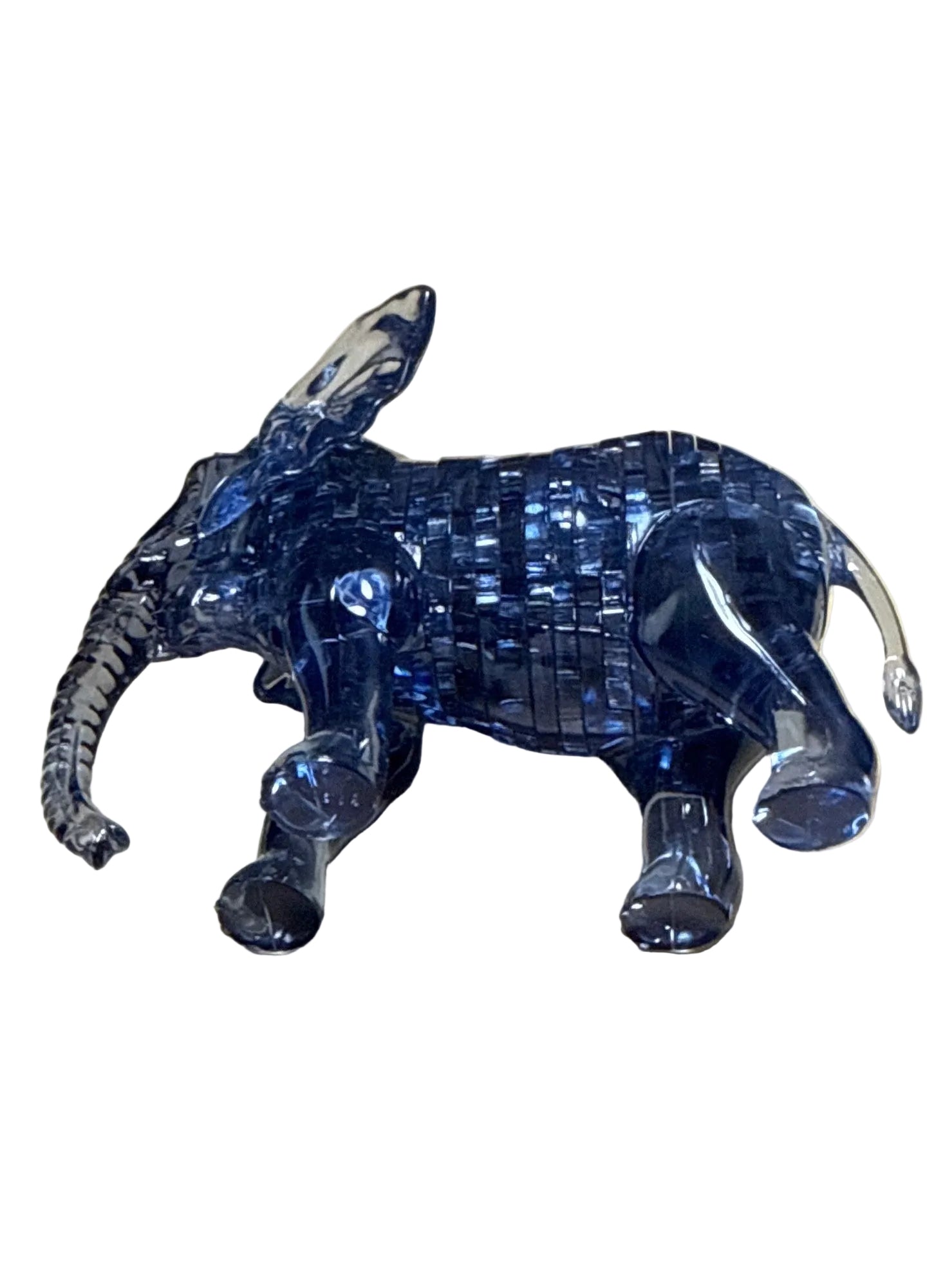 BePuzzled Original 3D Acrylic Puzzle Elephant Figurine (40 Piece) Assembled