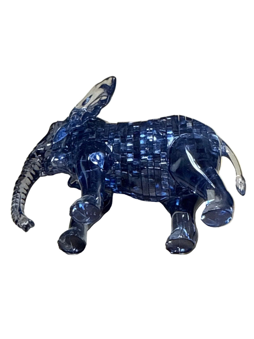 BePuzzled Original 3D Acrylic Puzzle Elephant Figurine (40 Piece) Assembled