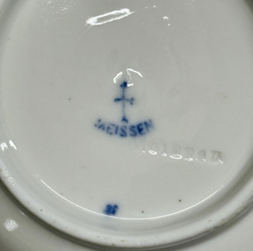 Antique Ernst Teichert Meissen Salad Bowl 5 3/4” Blue Onion Pattern Cereal Bowl