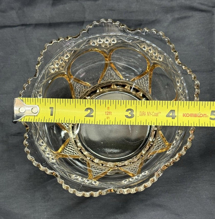 Antique EAPG Beaumont Glass Co Clear Duchess #103 OMN Pattern 4.5” Dessert Bowl