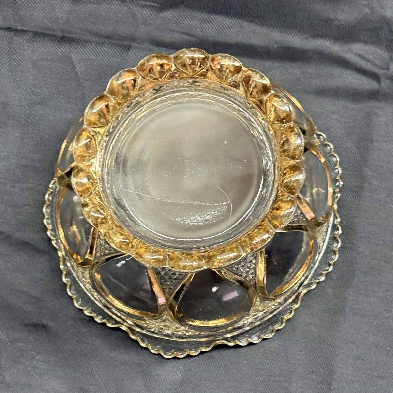 Antique EAPG Beaumont Glass Co Clear Duchess #103 OMN Pattern 4.5” Dessert Bowl