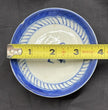 Antique Set 7 Chinese Blue & White Porcelain Sauce Dishes Canton Pattern Footed