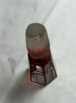 Antique Bohemian Czech Engraved Ruby Blown Glass Decanter & Stopper 19th Century