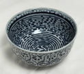 Vintage Arita Ware Blue White Porcelain Sugar Bowl Traditional Japanese Pottery