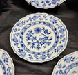 Antique Set Of 4 Ernst Teichert Meissen Blue Onion Luncheon Plates 8.5” Germany