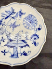 Antique Set 2 Ernst Teichert Meissen Coupe Cereal Bowl 5.25” Blue Onion Pattern