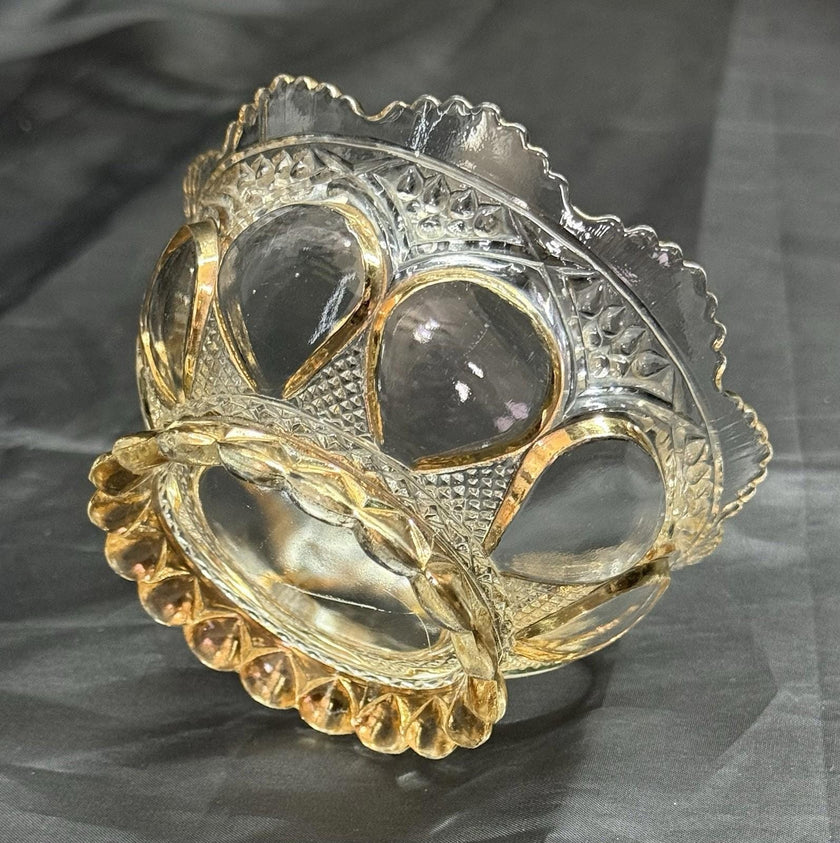 Antique EAPG Beaumont Glass Co Clear Duchess #103 OMN Pattern 4.5” Dessert Bowl