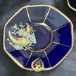 Set of 5 Royal Linoj Seckin Limoges Cobalt Blue 24K Gold Demitasse Cups Saucers