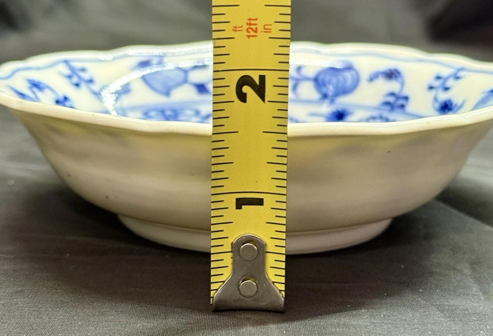 Antique Ernst Teichert Meissen Salad Bowl 5 3/4” Blue Onion Pattern Cereal Bowl