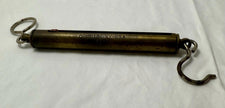 Antique Chatillon Brass Hanging Scale 4 Lb Capacity Fish Produce Spring Scale