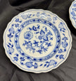 Antique Set Of 4 Ernst Teichert Meissen Blue Onion Luncheon Plates 8.5” Germany