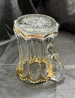Antique Heisey Colonial Peerless 300 Water Pitcher Gold Flash Sawtooth Edge RARE