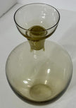 Ekenas Sweden Amber Glass Decanter with Shot Glass Stopper Scandinavian Modern
