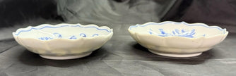 Antique Set 2 Ernst Teichert Meissen Coupe Cereal Bowl 5.25” Blue Onion Pattern