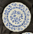 Antique Set Of 4 Ernst Teichert Meissen Blue Onion Luncheon Plates 8.5” Germany