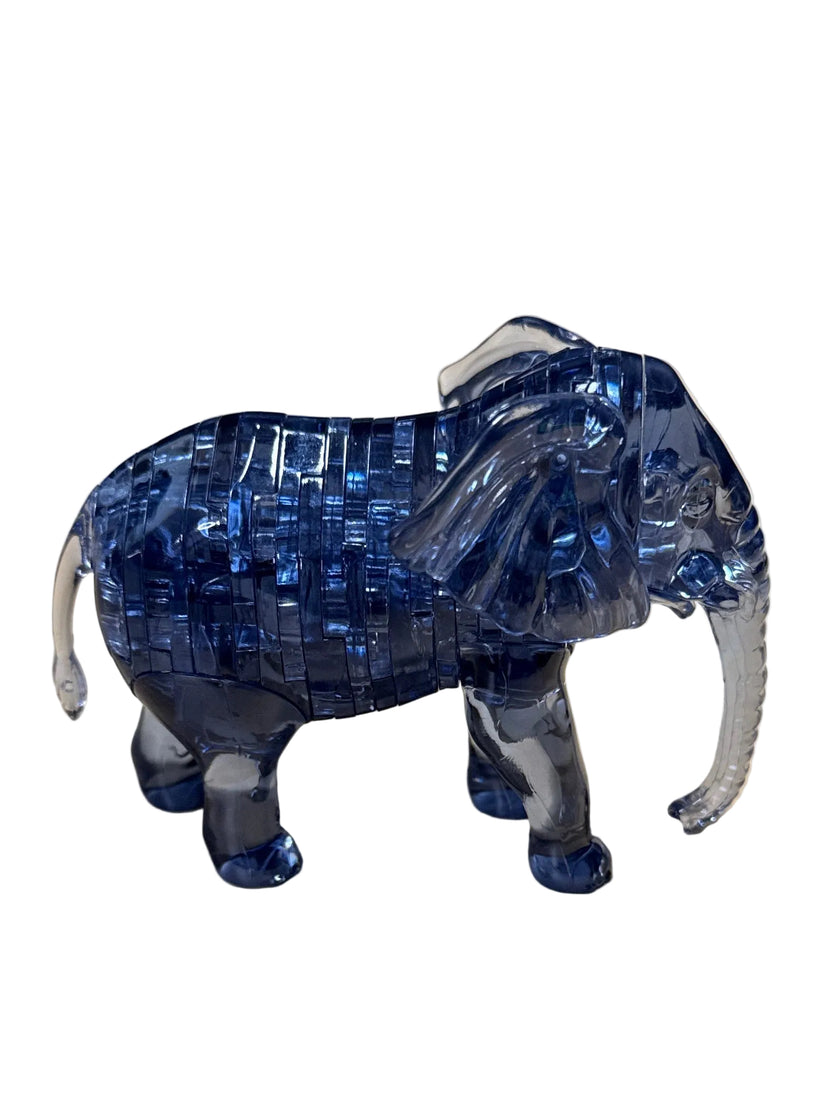 BePuzzled Original 3D Acrylic Puzzle Elephant Figurine (40 Piece) Assembled