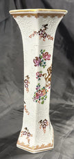 Antique French Edmé Samson Armorial Porcelain Vase Chinese Famille Rose Style