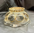 Antique EAPG Beaumont Glass Co Clear Duchess 103 OMN 8.5” Serving Bowl Gold Trim