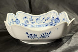 Antique Carl Teichert Meissen Blue Onion Porcelain Bowl 9” Circa 1882-1929 RARE!