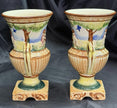 Set Of 2 Morikin Ware Made in Occupied Japan Vases Capodimonte Style 1945-1952