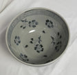 Ming Style Chinese Blue and White Porcelain Footed Bowl Stylized Lotus Design