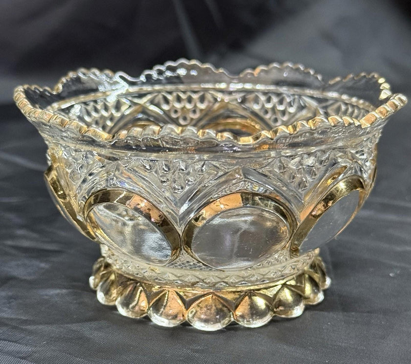 Antique EAPG Beaumont Glass Co Clear Duchess #103 OMN Pattern 4.5” Dessert Bowl