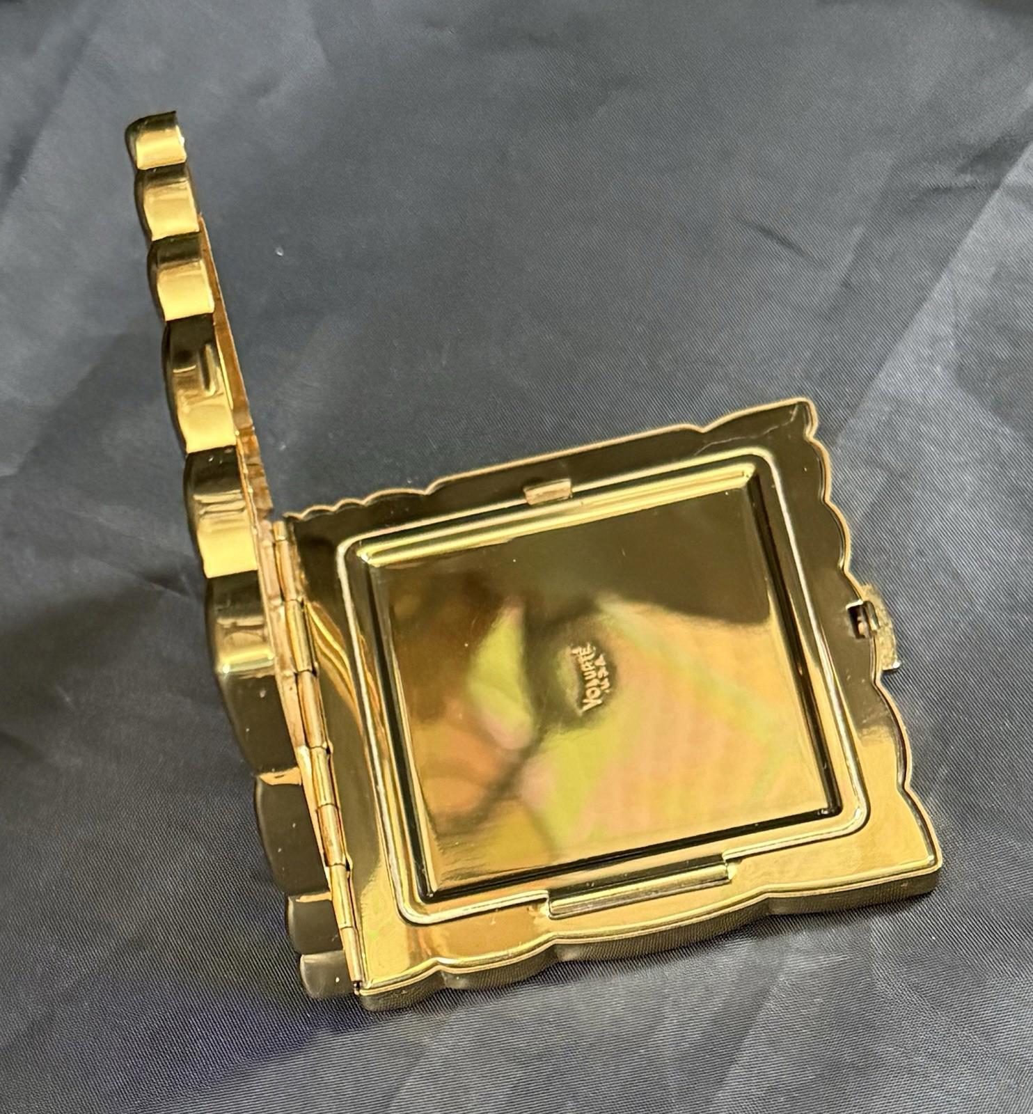 Vintage Volupté High Tide Powder Compact with Original Puff & Sleeve With Brush