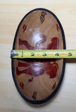 Vintage Hand Carved African Rosewood Oval Elephant Bowl 8” Long