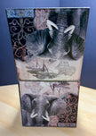Arister Gifts Beveled Glass Elephant Keepsake Jewelry Box with Velvet Lining
