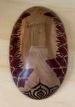 Vintage Hand Carved African Rosewood Oval Elephant Bowl 8” Long