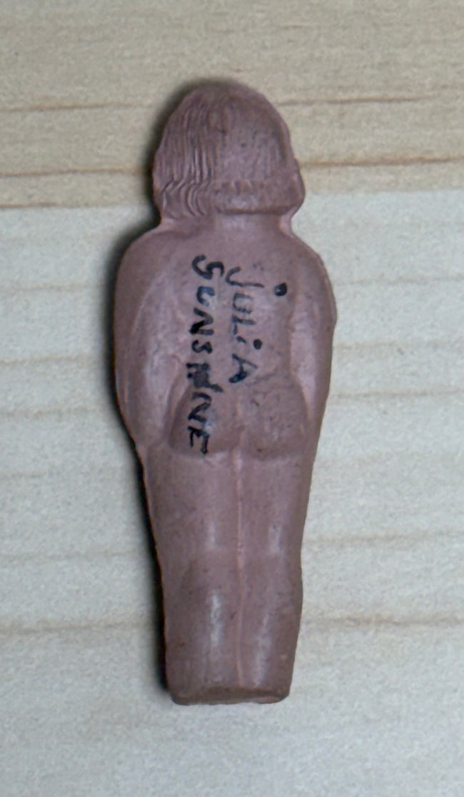 Antique German Terracotta Frozen Charlotte Clay Molded Doll Tiny Figurine