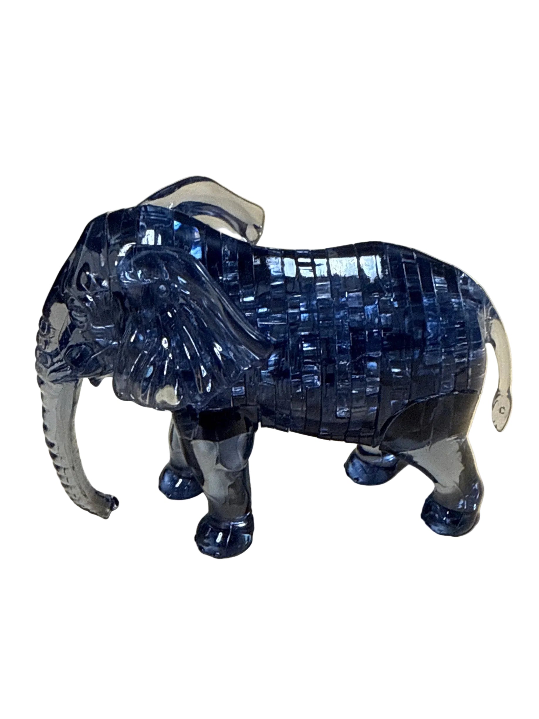 BePuzzled Original 3D Acrylic Puzzle Elephant Figurine (40 Piece) Assembled
