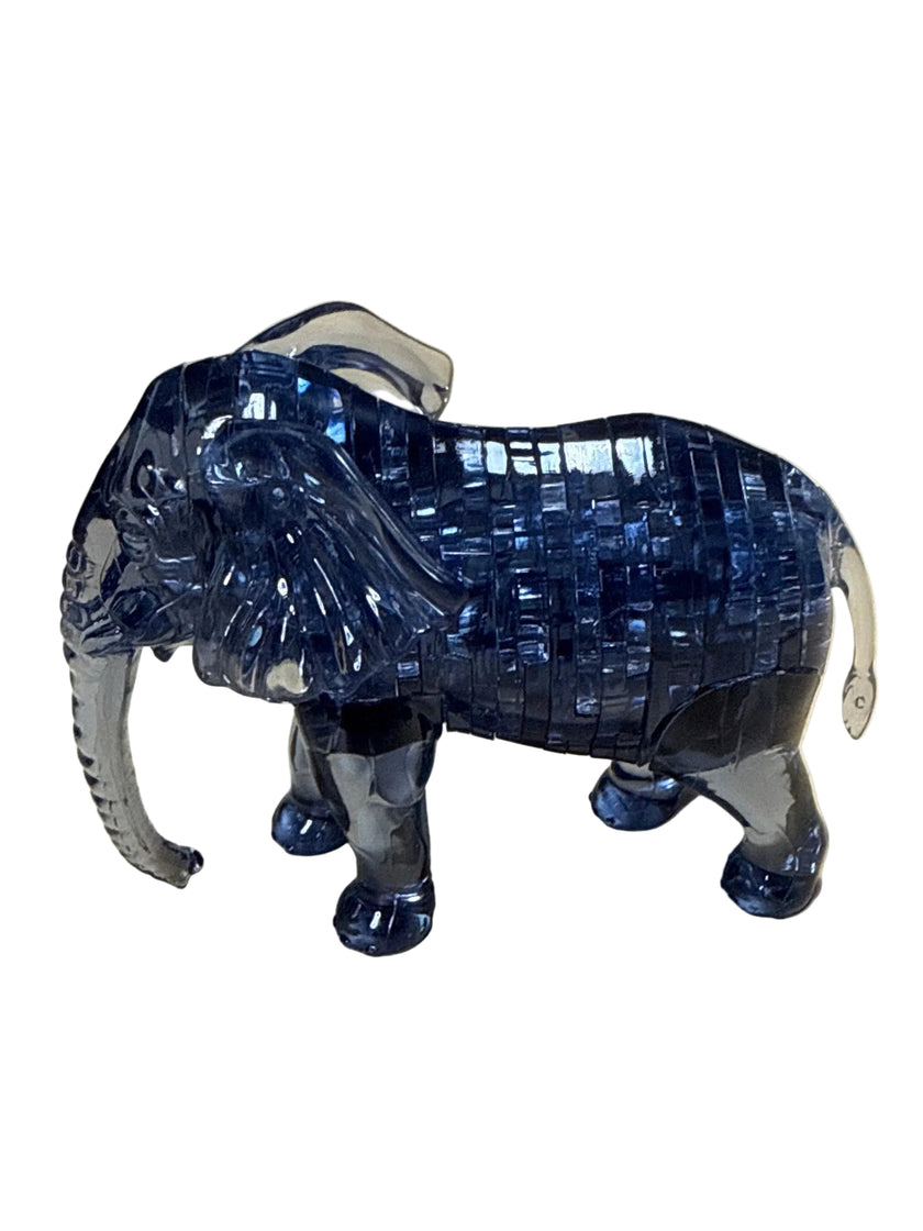 BePuzzled Original 3D Acrylic Puzzle Elephant Figurine (40 Piece) Assembled