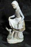 RETIRED LLADRÓ Rabbits Food #4826 Young Girl Bunny Figurine with Original Box
