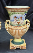 Set Of 2 Morikin Ware Made in Occupied Japan Vases Capodimonte Style 1945-1952