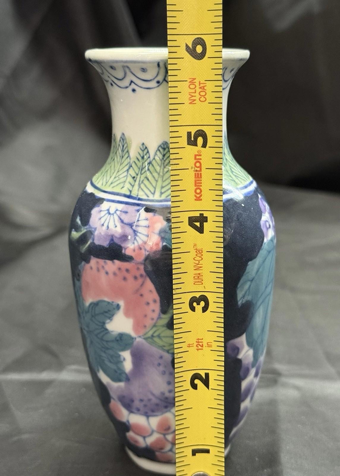 Vintage Chinoiserie-Style Bud Vase Accent Vase Floral Theme Circa 1960s